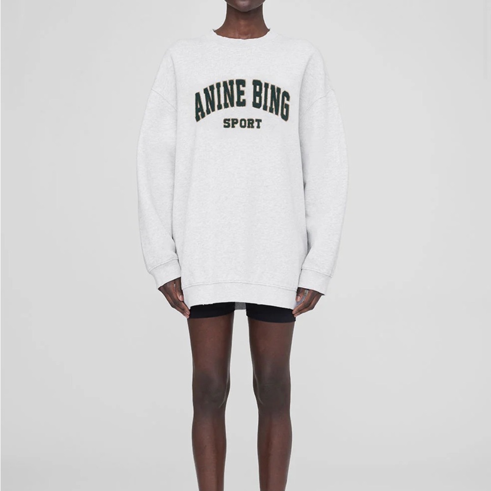Anine Bing Sport Heather Gray Sweatshirt